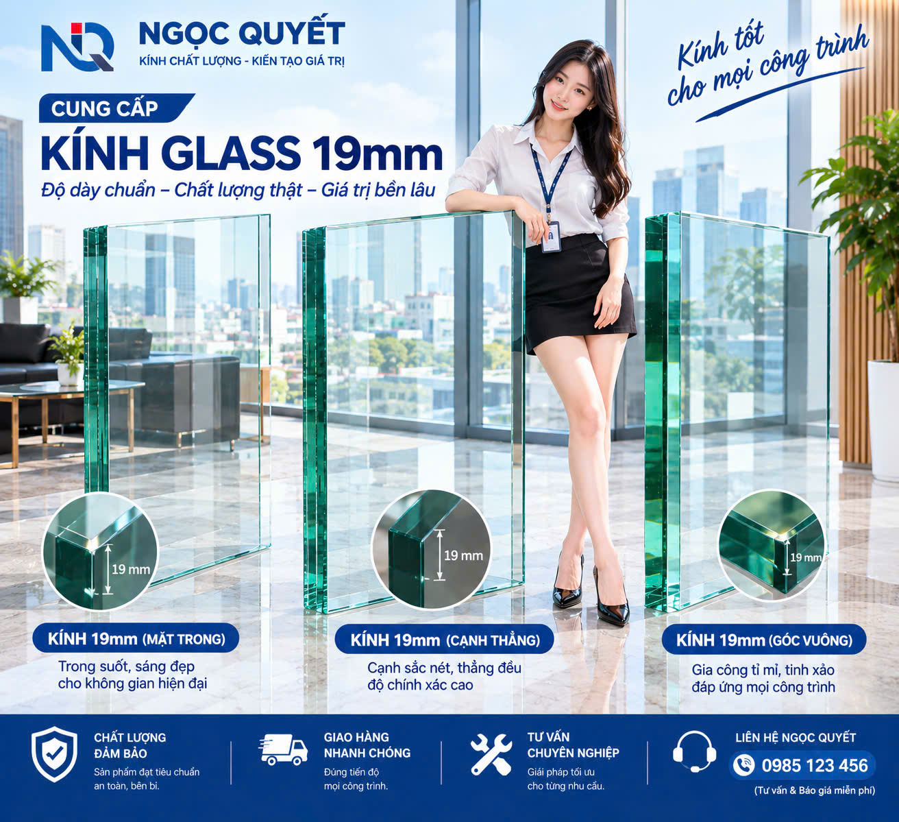Ảnh giới thiệu kính Glass 19 mm và các kiểu cạnh kính